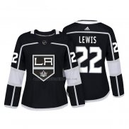 Camiseta Hockey Mujer Los Angeles Kings Trevor Lewis Autentico Jugador Negro