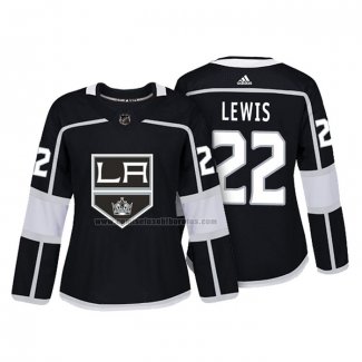 Camiseta Hockey Mujer Los Angeles Kings Trevor Lewis Autentico Jugador Negro
