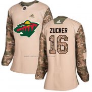Camiseta Hockey Mujer Minnesota Wild Jason Zucker Autentico 2017 Veterans Day Camuflaje