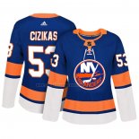 Camiseta Hockey Mujer New York Islanders Casey Cizikas Autentico Jugador Azul