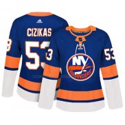 Camiseta Hockey Mujer New York Islanders Casey Cizikas Autentico Jugador Azul