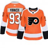 Camiseta Hockey Mujer Philadelphia Flyers Jakub Voracek Autentico Jugador Naranja