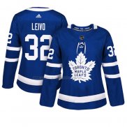 Camiseta Hockey Mujer Toronto Maple Leafs Josh Leivo Primera Autentico Jugador Azul