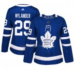 Camiseta Hockey Mujer Toronto Maple Leafs William Nylander Primera Autentico Jugador Azul