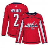 Camiseta Hockey Mujer Washington Capitals Matt Niskanen Primera Autentico Jugador Rojo