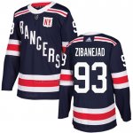 Camiseta Hockey New York Rangers Mika Zibanejad Autentico 2018 Winter Classic Azul