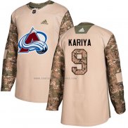 Camiseta Hockey Nino Colorado Avalanche Paul Kariya Autentico 2017 Veterans Day Camuflaje
