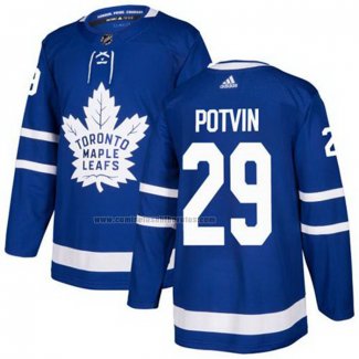 Camiseta Hockey Nino Toronto Maple Leafs Felix Potvin Primera Autentico Azul