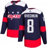 Camiseta Hockey Nino Washington Capitals Alex Ovechkin Autentico 2018 Stadium Series Azul