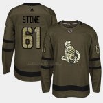 Camiseta Hockey Ottawa Senators Mark Stone 2018 Salute To Service Verde Militar