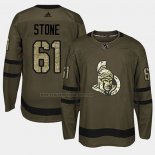 Camiseta Hockey Ottawa Senators Mark Stone 2018 Salute To Service Verde Militar