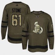 Camiseta Hockey Ottawa Senators Mark Stone 2018 Salute To Service Verde Militar