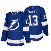 Camiseta Hockey Tampa Bay Lightning Cedric Paquette Primera Autentico Jugador Azul