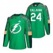 Camiseta Hockey Tampa Bay Lightning Ryan Callahan 2018 Dia de San Patricio Verde
