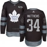 Camiseta Hockey Toronto Maple Leafs Auston Matthews 1917-2017 100th Aniversario Negro