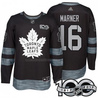 Camiseta Hockey Toronto Maple Leafs Mitchell Marner 1917-2017 100th Aniversario Negro