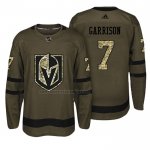 Camiseta Hockey Vegas Golden Knights Jason Garrison Salute To Service Verde Militar