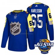 Camiseta Hockey 2018 All Star Ottawa Senators Erik Karlsson Autentico Azul