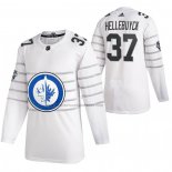 Camiseta Hockey 2020 All Star Winnipeg Jets Connor Hellebuyck Autentico Blanco