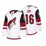 Camiseta Hockey Arizona Coyotes Max Domi 2018 Season Centennial Patch Team Road Blanco