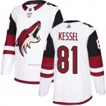 Camiseta Hockey Arizona Coyotes Phil Kessel 2018 Season Centennial Patch Team Road Blanco