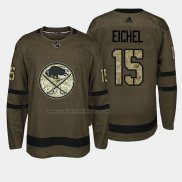 Camiseta Hockey Buffalo Sabres Jack Eichel 2018 Salute To Service Verde Militar