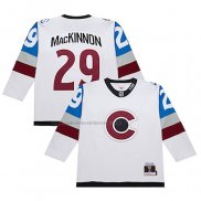 Camiseta Hockey Colorado Avalanche Nathan MacKinnon Mitchell & Ness 2016-17 Blanco