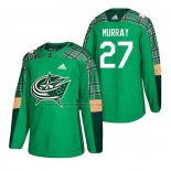 Camiseta Hockey Columbus Blue Jackets Ryan Murray 2018 Dia de San Patricio Verde