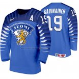 Camiseta Hockey Finlandia Veli Matti Savinainen Segunda 2020 IIHF World Championship Azul