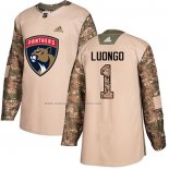 Camiseta Hockey Florida Panthers Roberto Luongo Autentico 2017 Veterans Day Camuflaje