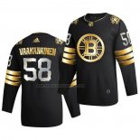Camiseta Hockey Golden Edition Boston Bruins Urho Vaakanainen Limited Autentico 2020-21 Negro
