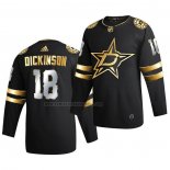 Camiseta Hockey Golden Edition Dallas Stars Jason Dickinson Limited Autentico 2020-21 Negro