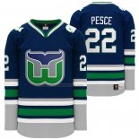 Camiseta Hockey Hartford Whalers Brett Pesce Heritage Night Throwback Azul
