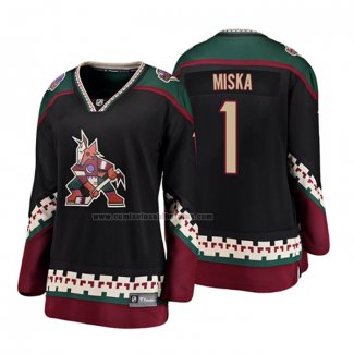 Camiseta Hockey Mujer Arizona Coyotes Hunter Miska Heritage Alterno Breakaway Negro