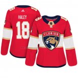 Camiseta Hockey Mujer Florida Panthers Micheal Haley Adizero Jugador Primera Rojo