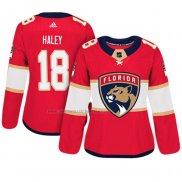 Camiseta Hockey Mujer Florida Panthers Micheal Haley Adizero Jugador Primera Rojo