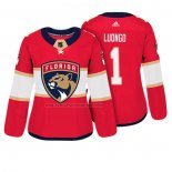 Camiseta Hockey Mujer Florida Panthers Roberto Luongo Autentico Jugador Rojo