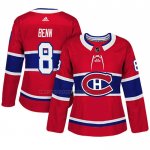 Camiseta Hockey Mujer Montreal Canadiens Jordie Benn Autentico Jugador Rojo