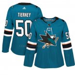 Camiseta Hockey Mujer San Jose Sharks Chris Tierney Autentico Jugador Verde
