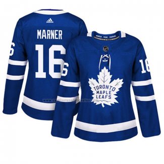 Camiseta Hockey Mujer Toronto Maple Leafs Mitchell Marner Primera Autentico Jugador Azul