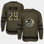 Camiseta Hockey New York Islanders Brock Nelson 2018 Salute To Service Verde Militar
