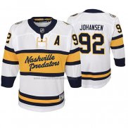 Camiseta Hockey Nino Nashville Predators Ryan Johansen Replica Jugador 2020 Winter Classic Blanco