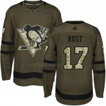 Camiseta Hockey Nino Pittsburgh Penguins Bryan Rust 2018 Salute To Service Verde Militar