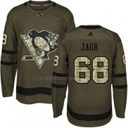 Camiseta Hockey Nino Pittsburgh Penguins Jaromir Jagr 2018 Salute To Service Verde Militar
