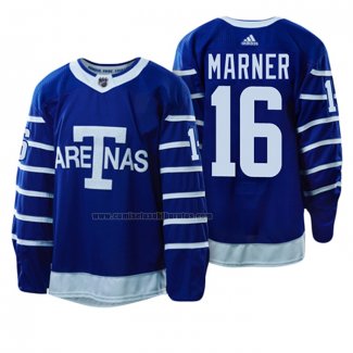 Camiseta Hockey Toronto Maple Leafs Mitchell Marner 1918 Arenas Throwback Azul