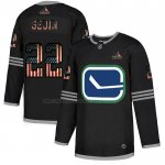 Camiseta Hockey Vancouver Canucks Daniel Sedin 2020 USA Flag Negro