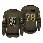 Camiseta Hockey Vegas Golden Knights Pierre Edouard Bellemare 2018 Salute To Service Verde Militar