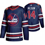 Camiseta Hockey Winnipeg Jets Ulf Nilsson Heritage Classic 2019-20 Azul