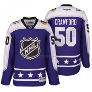 Camiseta Hockey 2017 All Star Chicago Blackhawks Corey Crawford Violeta