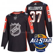 Camiseta Hockey 2018 All Star Winnipeg Jets Connor Hellebuyck Autentico Negro